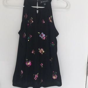 INC Sequin Halter Top